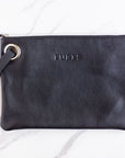 Blair Leather Hook Clutch Leather Accessories FurlsCrochet Black 
