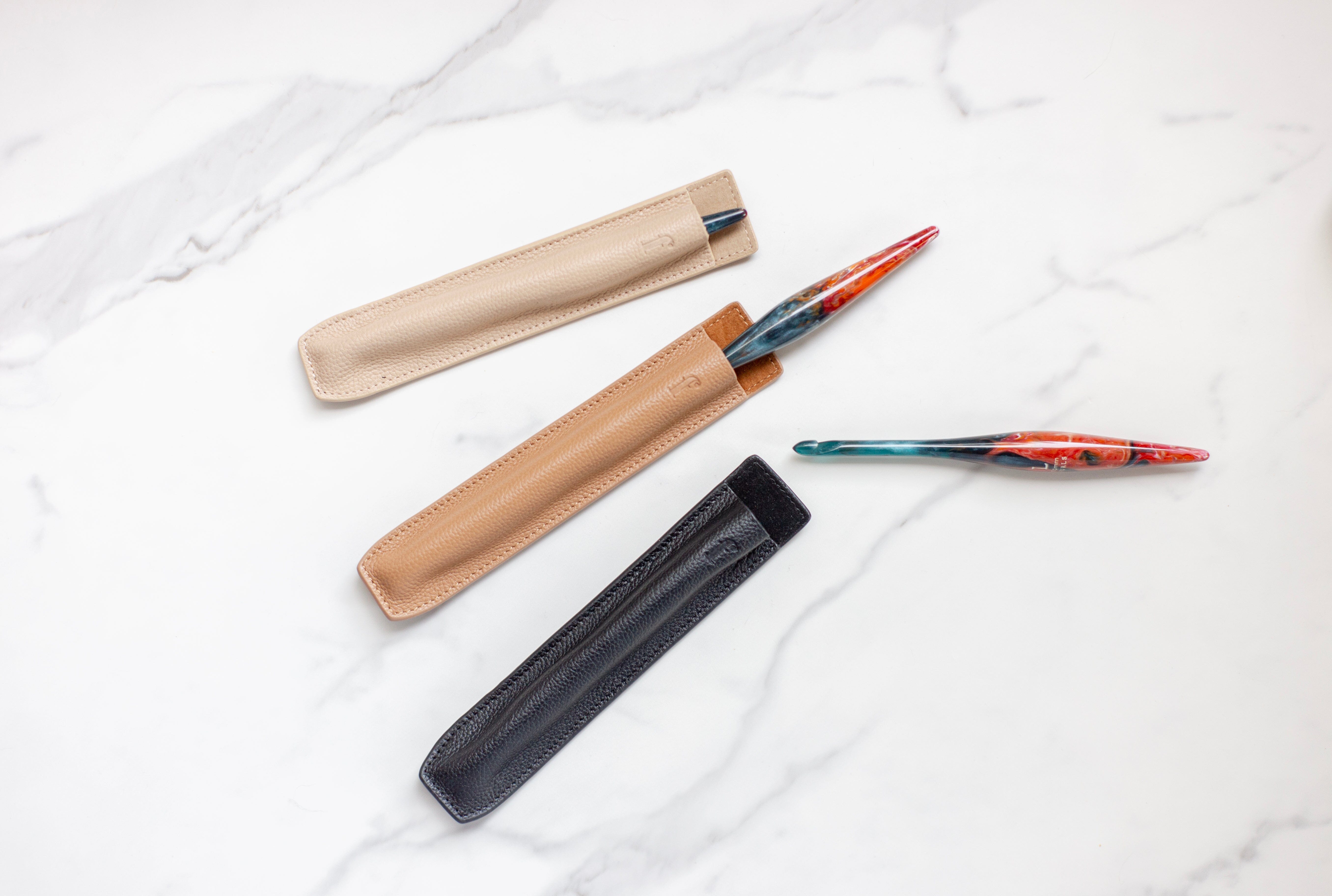 Companion Crochet Hook Sleeve in Leather