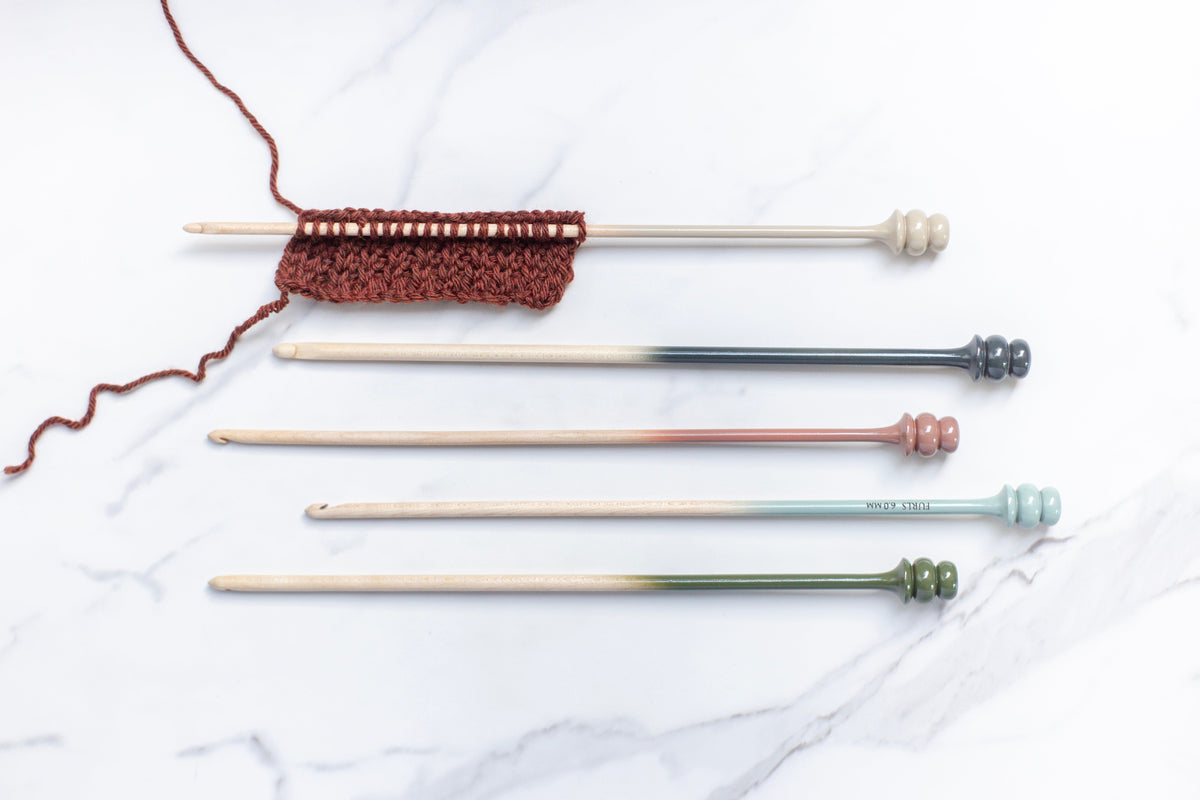 Limited Edition Tunisian Crochet Hook in Maple Ombre Tunisian Hooks FurlsCrochet 