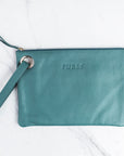 Blair Leather Hook Clutch Travel Accessories FurlsCrochet Teal 