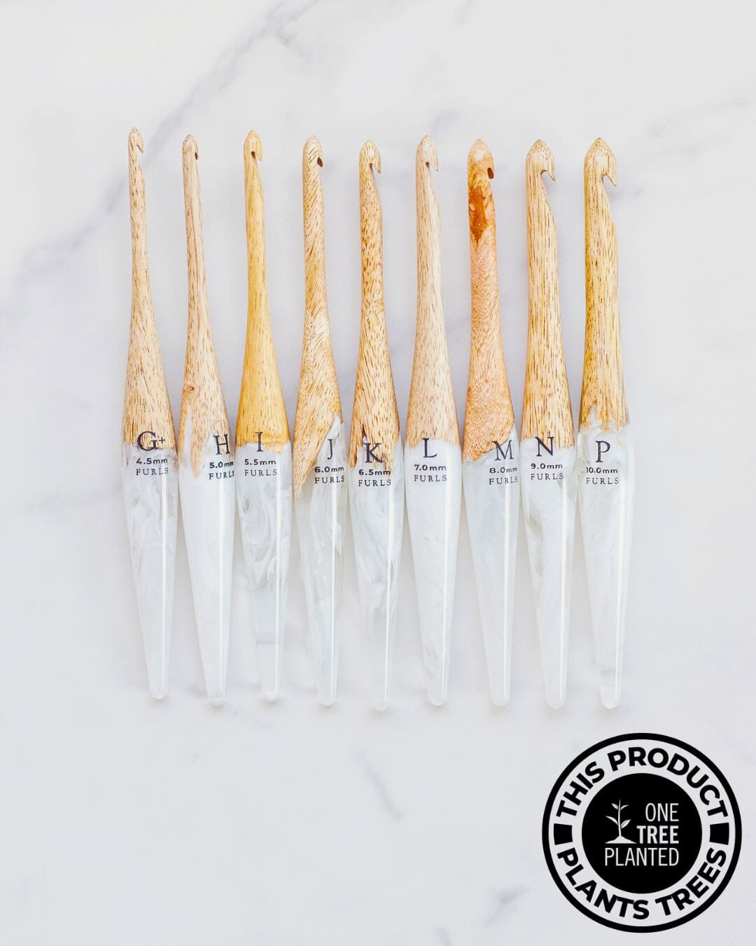Streamline® Fusion Crochet Hook in Mango + White Streamline Fusion FurlsCrochet 