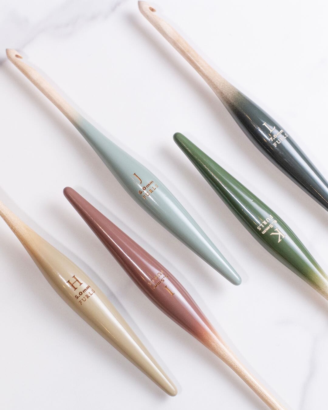 Maple Ombre Streamline Wood Crochet Hooks FurlsCrochet 